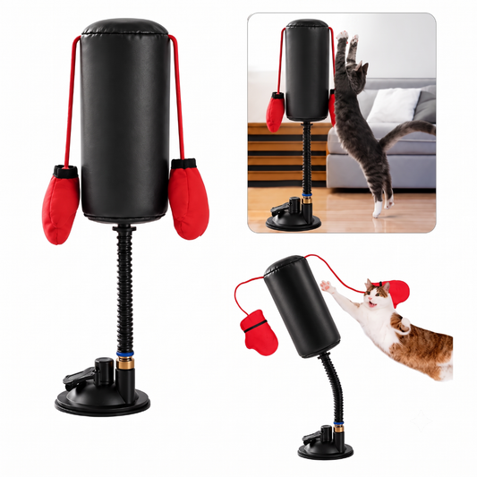 Saco de boxeo interactivo para gatos